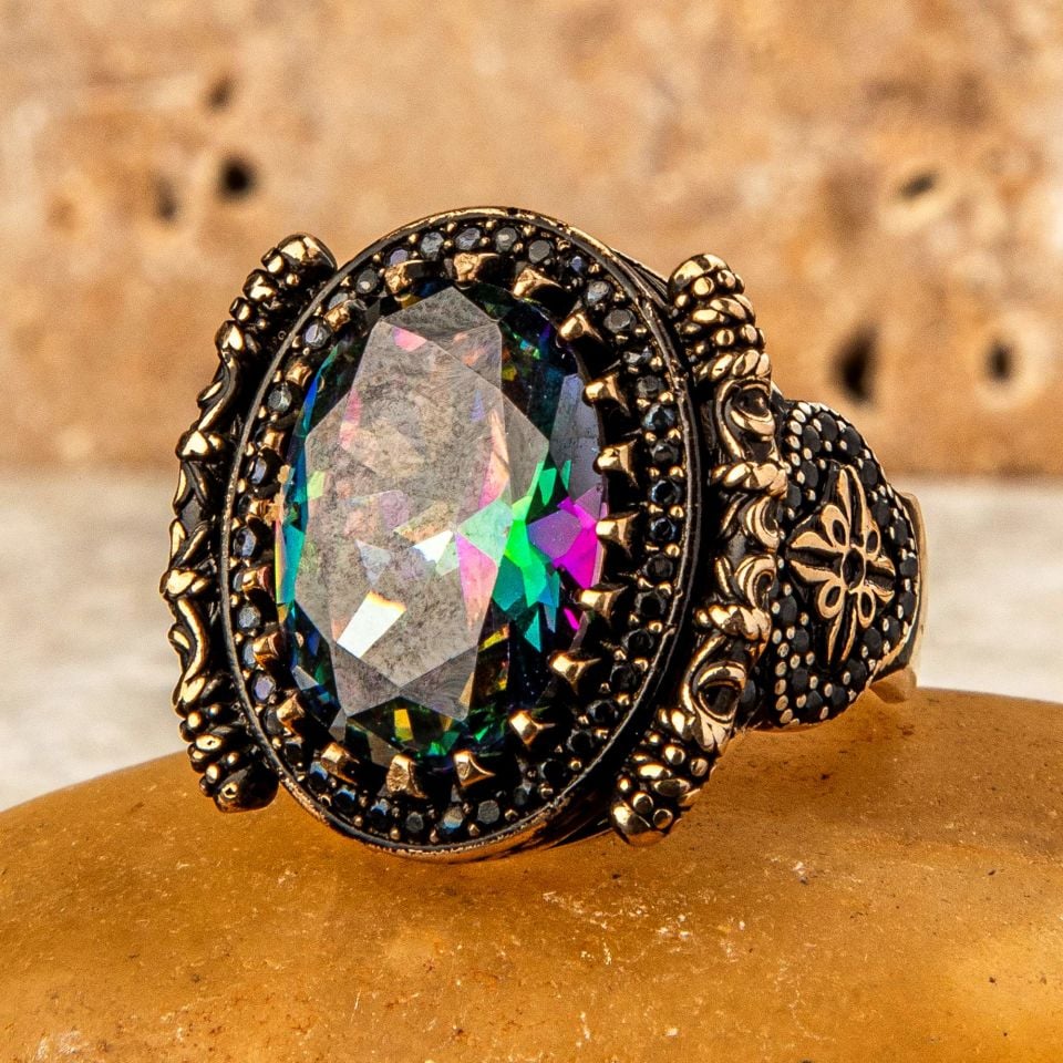 TOPAZ TAŞLI  925 AYAR GÜMÜŞ YÜZÜK 2