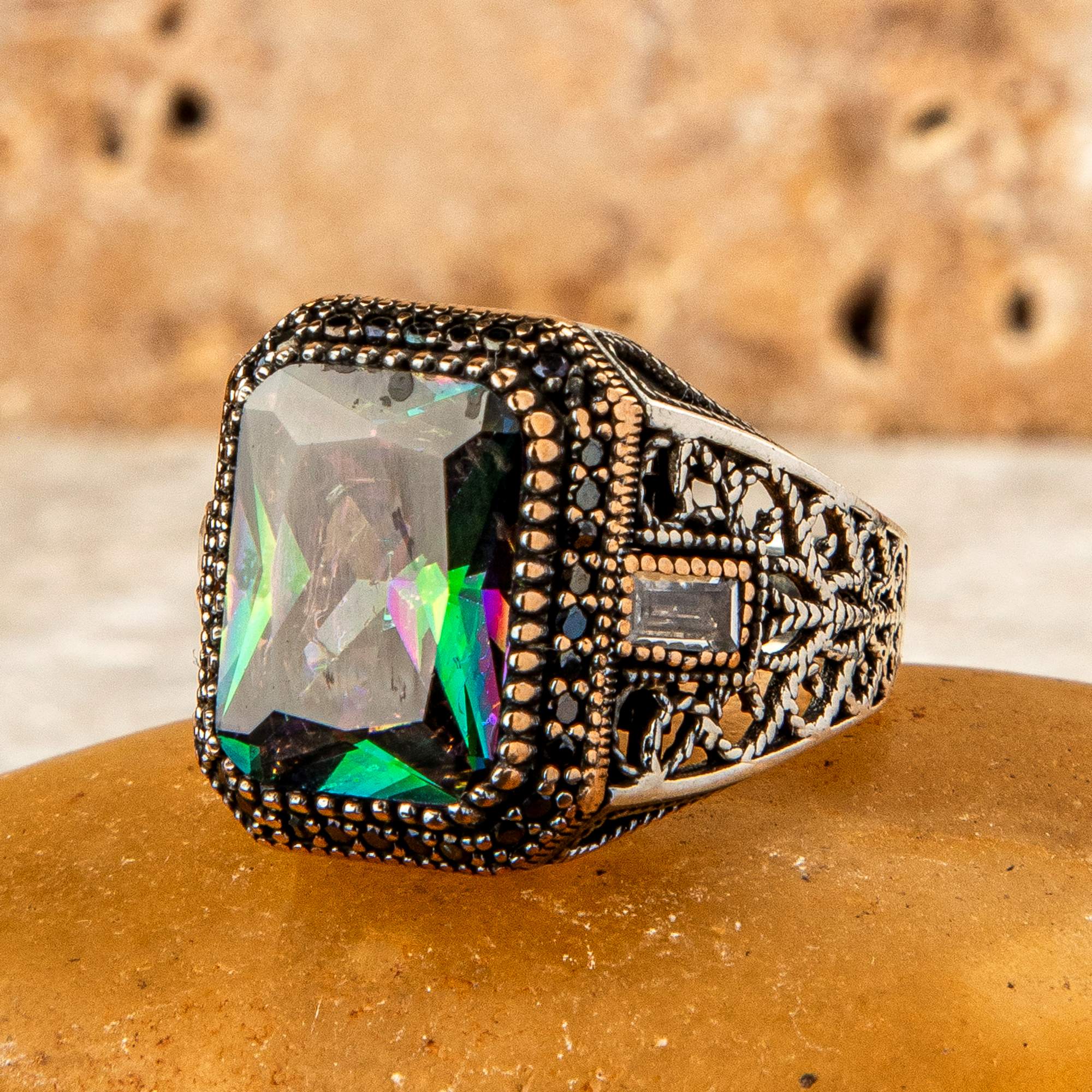 TOPAZ TAŞI 925 AYAR GÜMÜŞ YÜZÜK 3