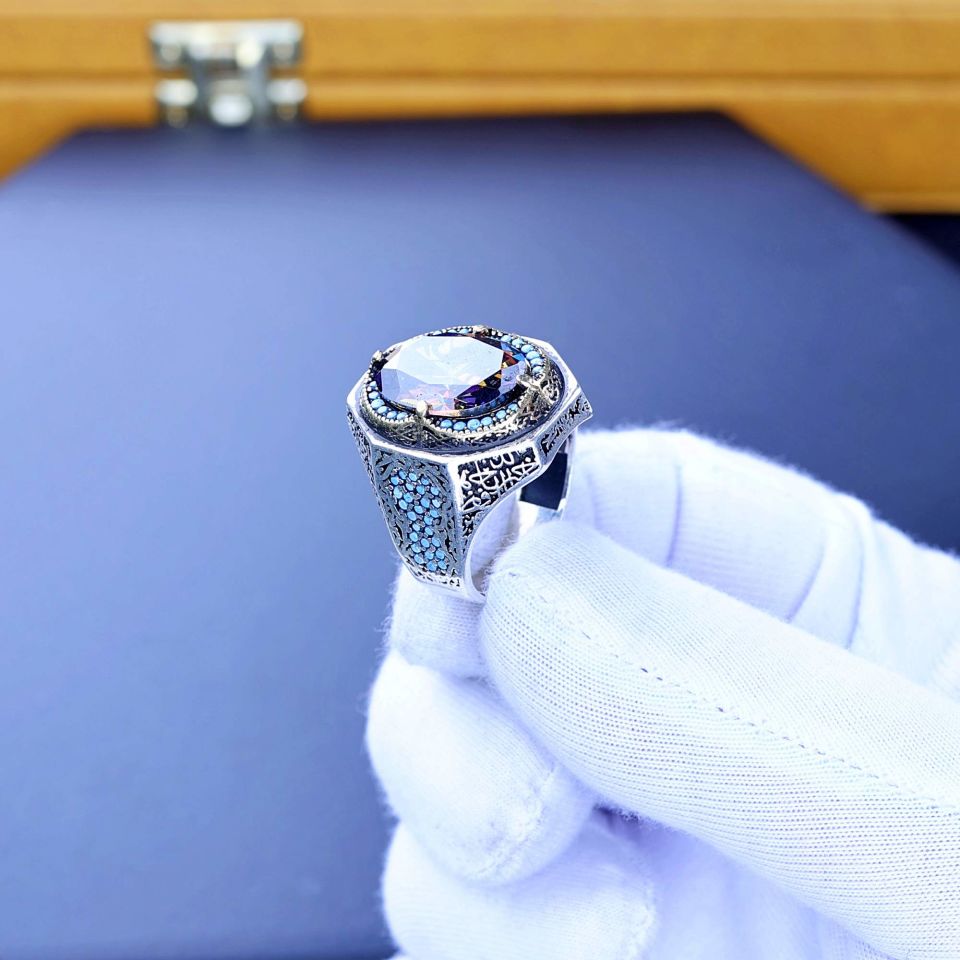 TOPAZ TAŞI 925 AYAR GÜMÜŞ YÜZÜK 4
