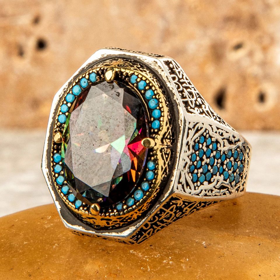 TOPAZ TAŞI 925 AYAR GÜMÜŞ YÜZÜK 4