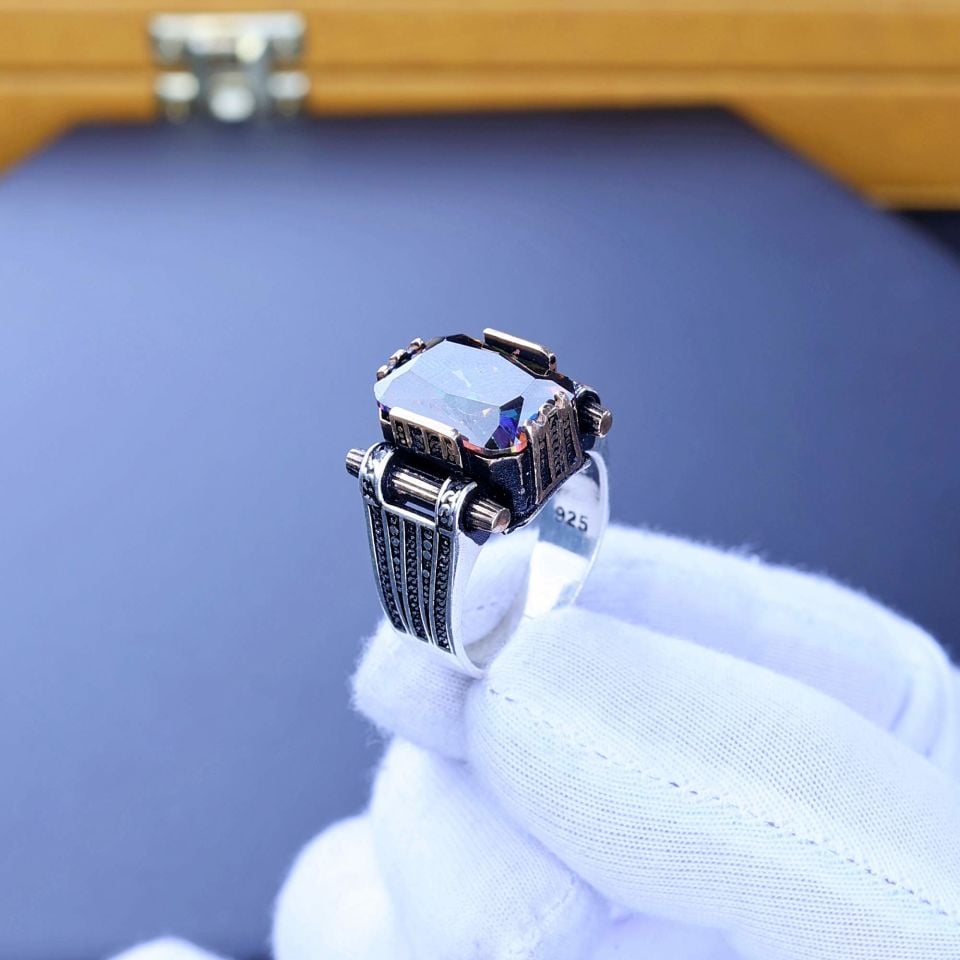 TOPAZ TAŞI 925 AYAR GÜMÜŞ YÜZÜK 6