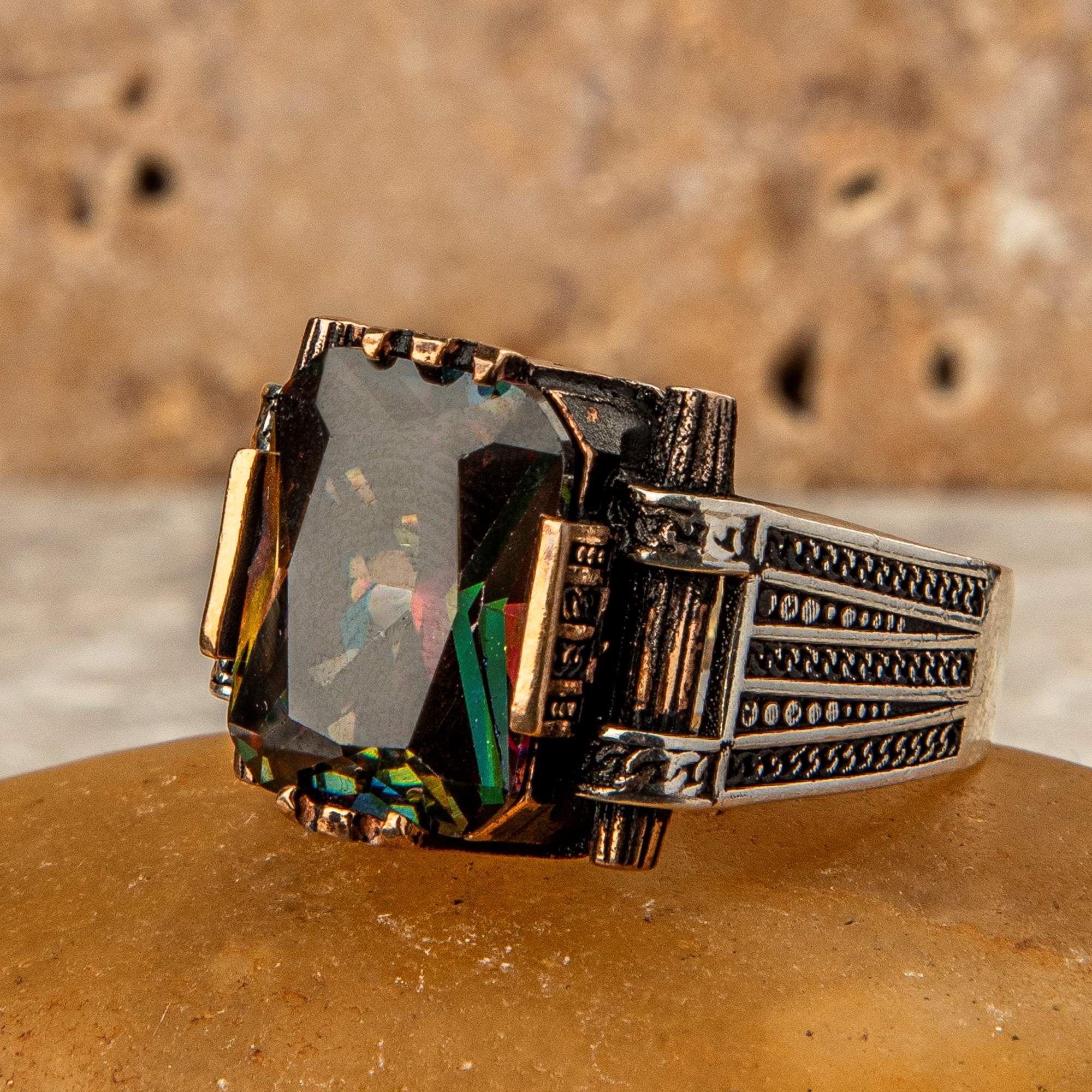 TOPAZ TAŞI 925 AYAR GÜMÜŞ YÜZÜK 6