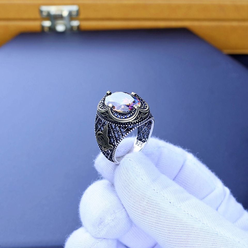 TOPAZ  925 AYAR GÜMÜŞ YÜZÜK 7