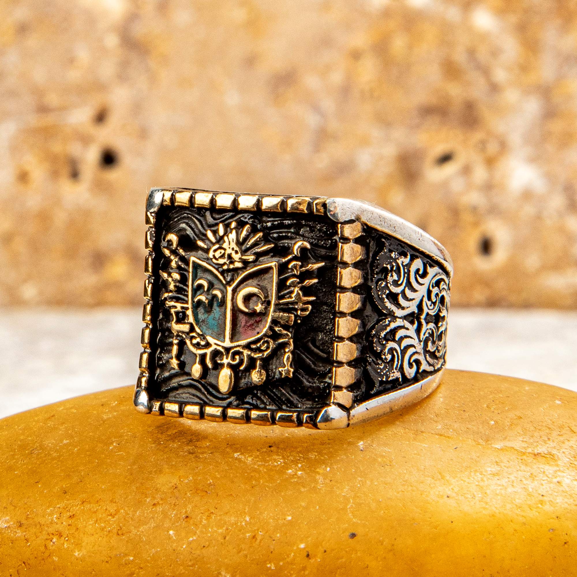 OSMANLI ARMALI  925 AYAR GÜMÜŞ YÜZÜK 1