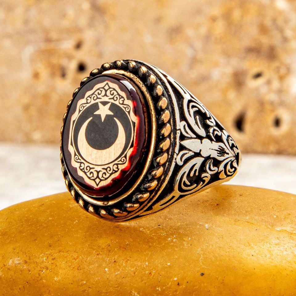 AY YILDIZ  MODEL 925 AYAR GÜMÜŞ YÜZÜK 2