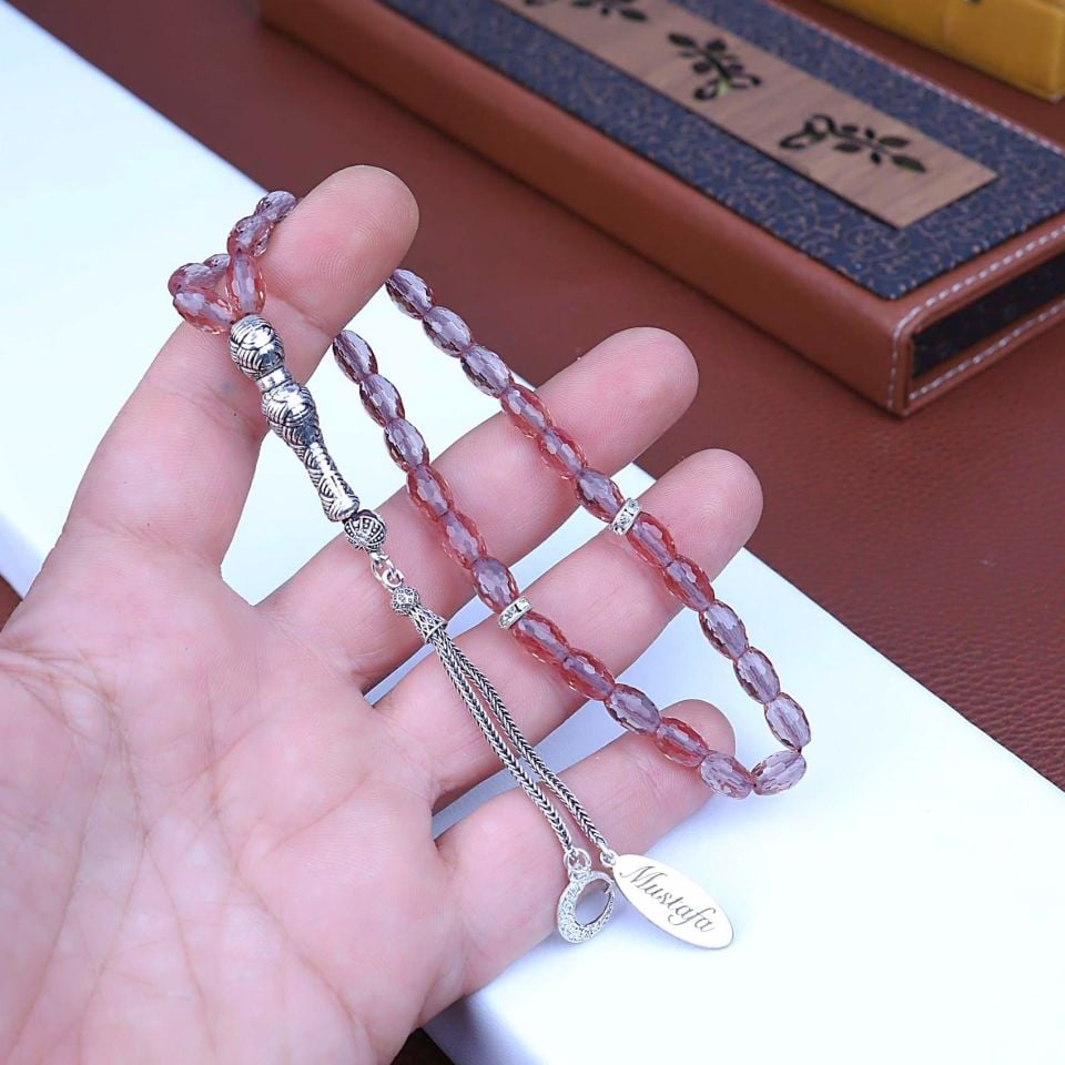 ZULTANİT TAŞI GÜMÜŞ PÜSKÜLLÜ TASARIM TESPİH