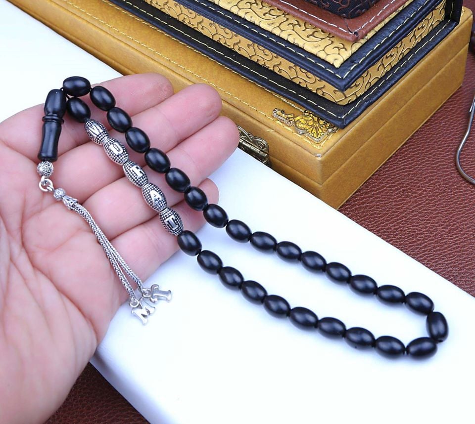 RUS OLTU TAŞI GÜMÜŞ PÜSKÜLLÜ TASARIM TESPİH