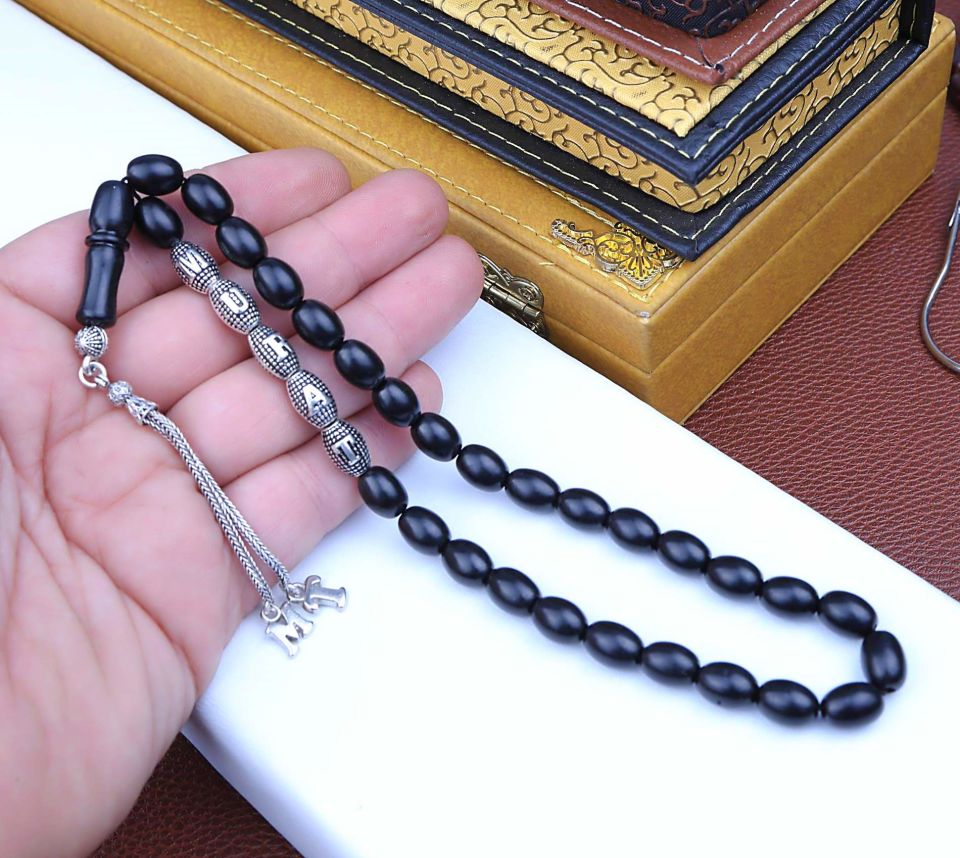 OLTU TAŞI GÜMÜŞ PÜSKÜLLÜ TASARIM TESPİH