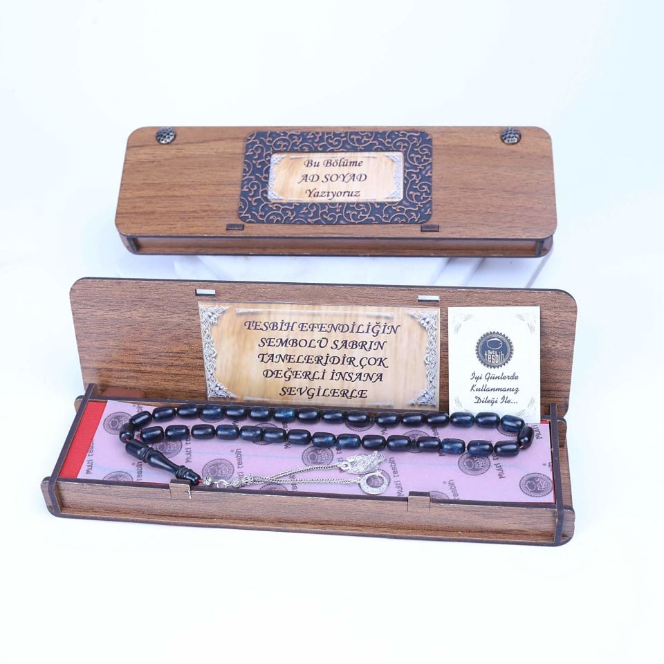 ATEŞ KEHRİBAR  GÜMÜŞ PÜSKÜLLÜ TASARIM TESPİH