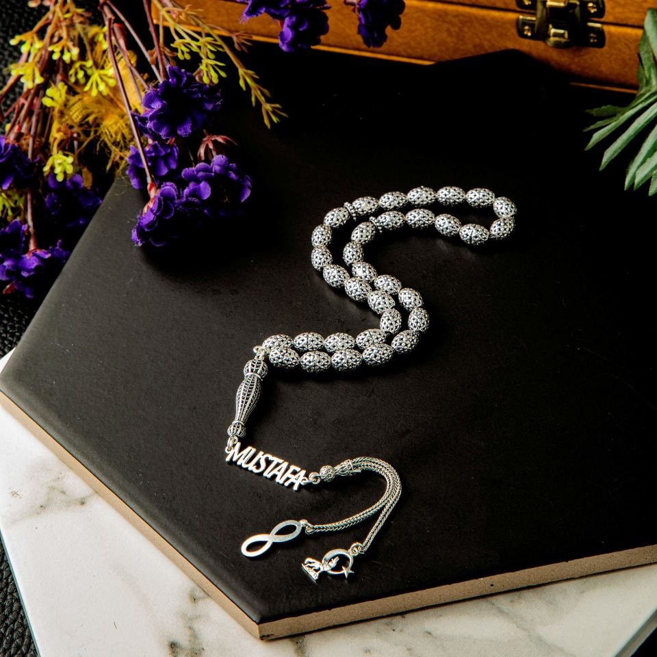 KİŞİYE ÖZEL İSİMLİ GÜMÜŞ  TESPİH