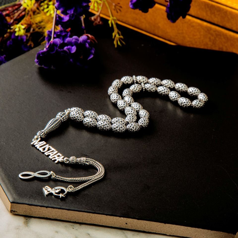 KİŞİYE ÖZEL İSİMLİ GÜMÜŞ  TESPİH