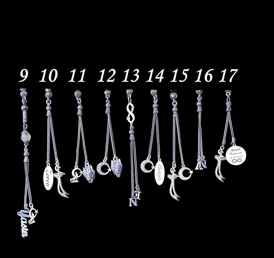 KİŞİYE ÖZEL İSİMLİ GÜMÜŞ  TESPİH