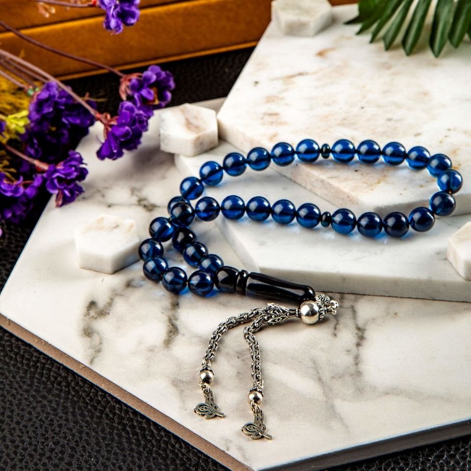 BAĞA  GÜMÜŞ PÜSKÜLLÜ TASARIM TESPİH